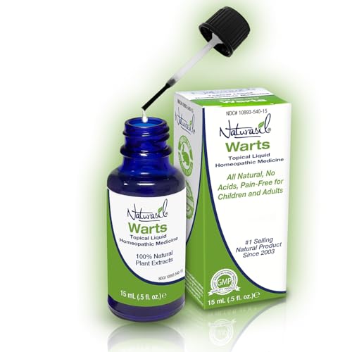 Naturasil Wart Remover for Kids & Adults | Plant-Based Topical Formula with Thuja, Tea Tree & Castor Oil | Gentle, Painless, No Iodine | 15mL