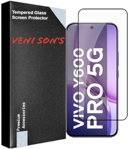 Image of VENI SON'S Scratch And Tear Resistant, Crystal Clear Edge to Edge Tempered Glass Screen Protector Guard Compatible With Vivo Y600 Pro