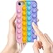 Fidget Toys Custodia Telefonica per iPhone 6/6S/7/8/SE 2020, Push Bubble Fidget Sensory Toy Stress Relief Silicone Cover, Soft Anti-Drop Phone Case per iPhone 6/7/ SE 2022 [Multicolore]