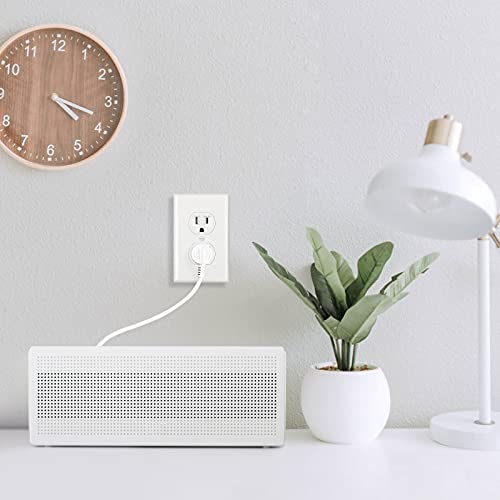 Dewenwils Duplex Receptacle Outlet, 10-Pack Standard Wall Outlet, 15Amp/125V, Tamper Resistant, Wall Plates Included, Ul Listed, White #TOP4