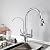 Kitchen Faucet with Pull Down Sprayer Modern 2 Handle Kitchen Faucets Drinking Water Faucet Reverse Osmosis Faucet for Kitchen Sink 3 in 1 High Arc Water Purifier Faucets Lead-Free Brass,Chrome