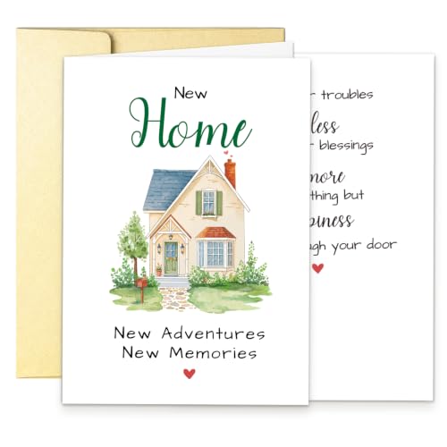 KKJAYO New Home Card, Housewarming Congratulations Card with Irish Blessing