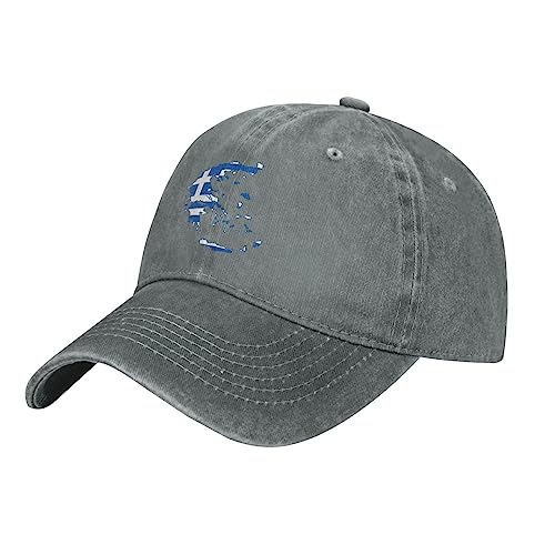 Gorra Mapa De La Bandera De Grecia Sombrero Casual Gorras De Béisbol Deportes Gorra De Béisbol para Conducir, Viaje, Pesca