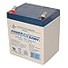 Power-Sonic PS-1250F2-12 Volt/5 Amp Hour Sealed Lead Acid Battery with 0.250 Fast-on Connector, one Color