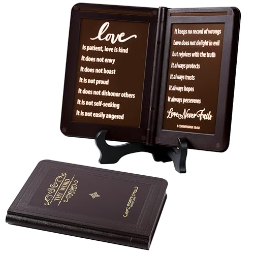 Image of mamre Bible Verses Lamp, Scripture Display Night Light - Thy Word is a lamp Unto My feet, and a Light Unto My Path. - 1 Corinthians 13 The Love Chapter, Spiritual Gifts, Bedside Lamp