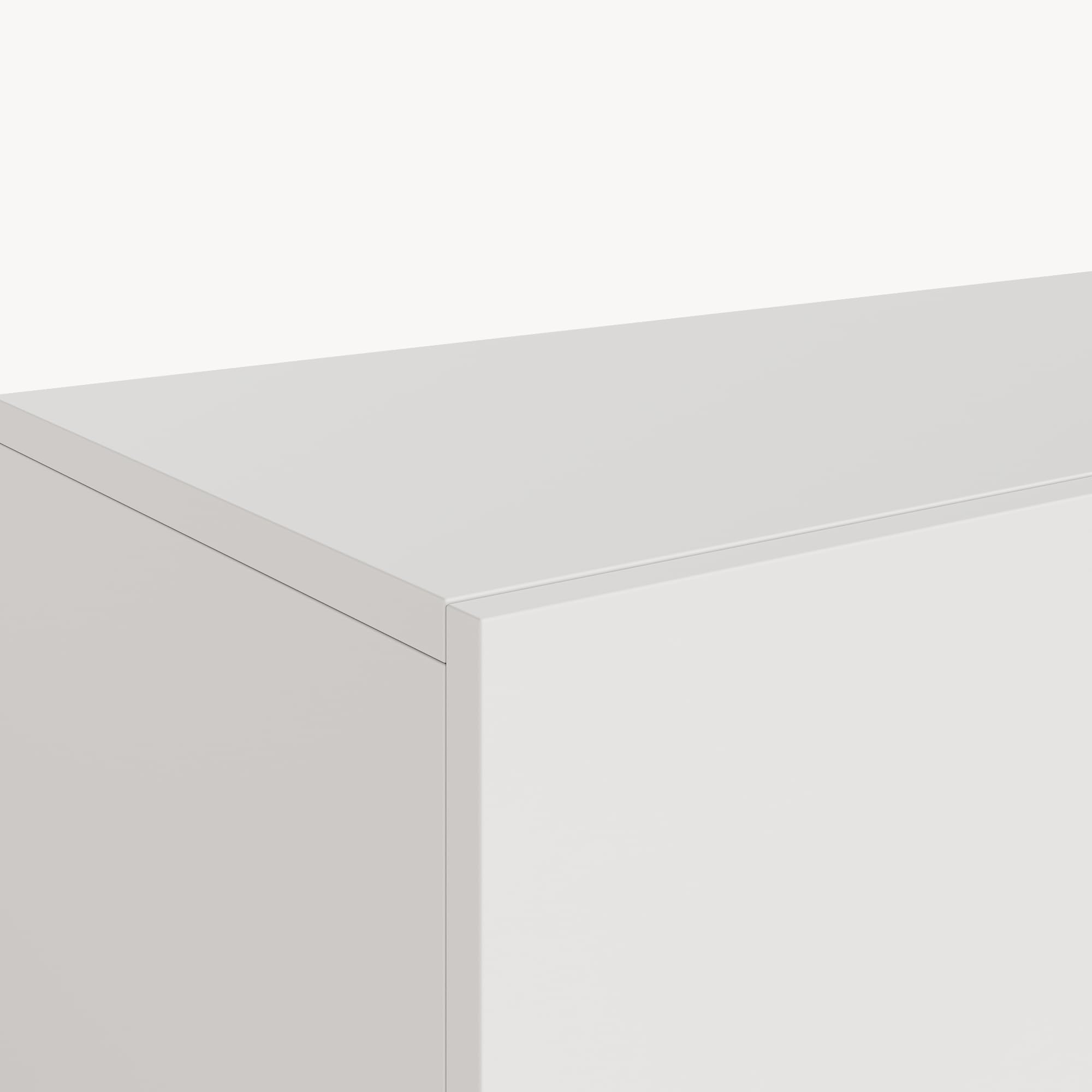 [en.casa] Meuble TV Mural Evaton 180 x 32 x 30 cm avec 2 Portes Abattantes Support Télé Flottant Étagère Moderne avec 2 Compartiments de Rangement Salon Chambre Bureau Blanc Mat