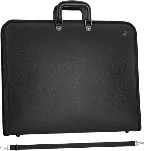 JF HOME BLISS A2 Art Portfolio Case with Shoulder Strap Weather-Resistant Artist Portfolio Carrying Case for Students Art Presentation Storage Folder Bag for Sketch Drawing Painting Boards