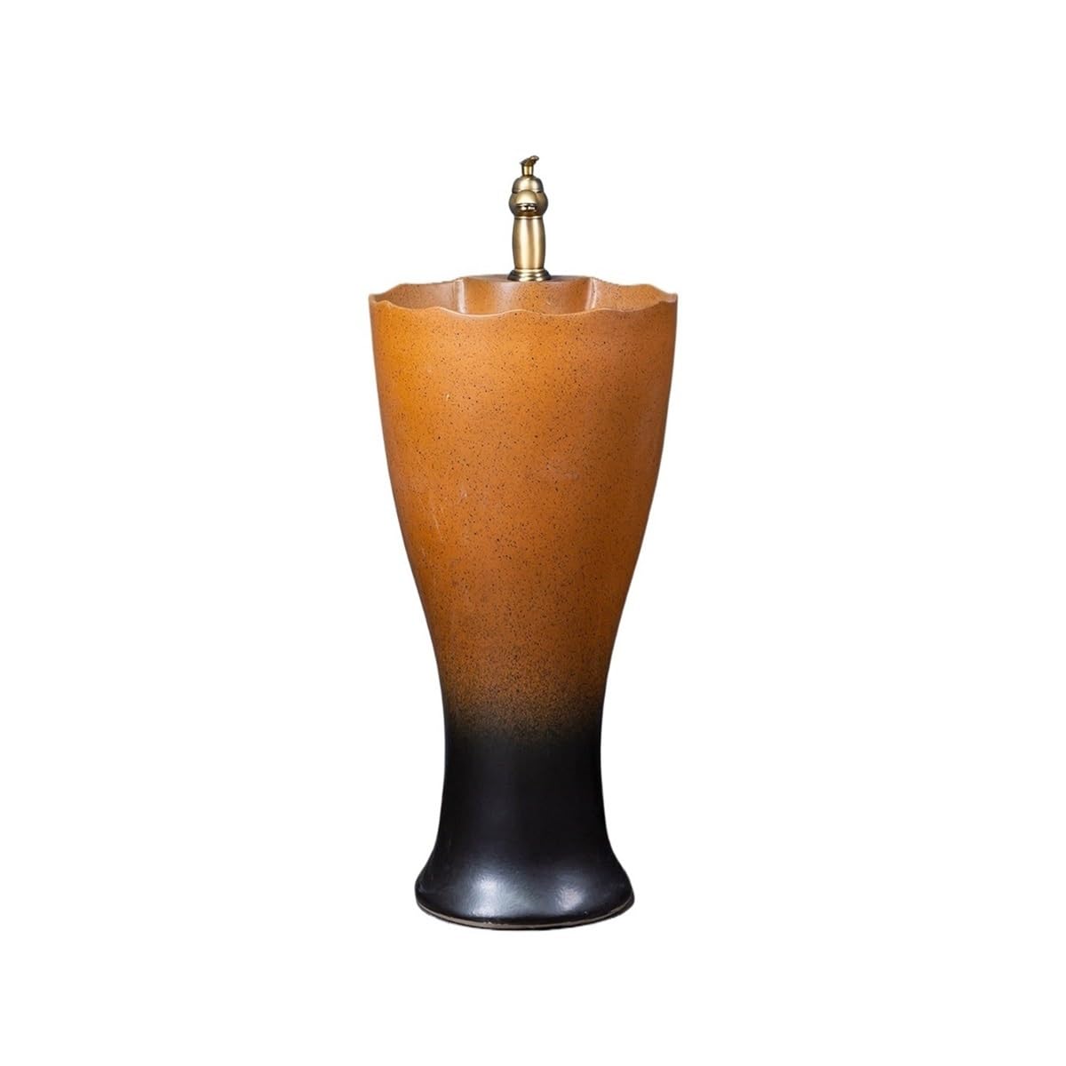 Zhaoj24-05 One Color Pedestal Sink Outdoor Ceramic Pedestal Sink Floor Standing Basin With Faucet And Drainer