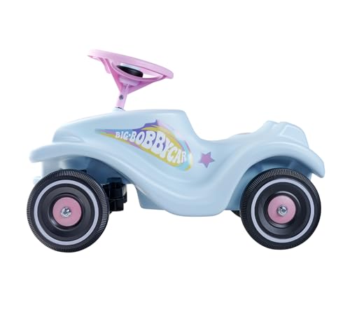 BIG-Bobby-Car-Classic Einhorn - Kinderfahrzeug mit Aufklebern im Einhorn Design, für Jungen und Mädchen, belastbar bis zu 50 kg, Rutschfahrzeug für Kinder ab 1 Jahr, Hellblau – Bild 3