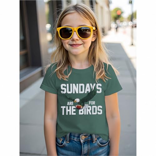Football Shirt for Boys Girls Sundays for The Birds Football Games T-Shirt Kids Sports Fans Short Sleeve Tee Tops4