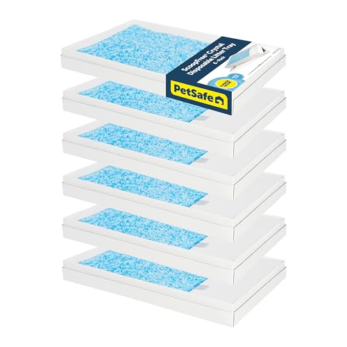 PetSafe-ScoopFree-Crystal-Litter-Tray-Refills--Premium-Blue-Crystals-6-Pack--Disposable-Tray--Includes-Leak-Protection-Low-Tracking-Litter--Absorbs-Odors-on-Contact PetSafe ScoopFree Crystal Litter Tray Refills – Premium Blue Crystals, 6-Pack – Disposable Tray – Includes Leak Protection & Low Tracking Litter – Absorbs Odors on Contact - Image 1