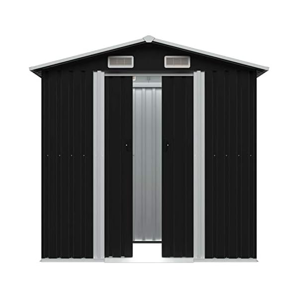 Leepesx Gartenschuppen, Gerätehaus, Gartenhütte, Fahrradgarage, Gartenschuppen, Gartenhã¤User & Aufbewahrung, Anthrazit… – Bild 6