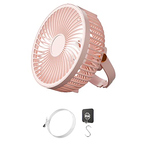 Ventilador de camping portátil USB con gancho para tienda de campaña exterior