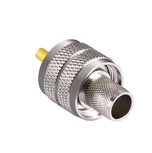 Pack de 5 conectores macho PL-259 UHF 50 Ohm miniatura 3