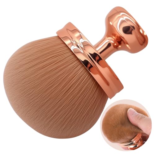 Extra Large Body Makeup Brush Bronzer Tanning Brush For Body And Face Legs 3 Inch Wide Soft Kabuki Brushes For Fake Tan Blusher Foundation Setting Powder (Rose Gold)