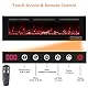 Oxhark Flame Elektrokamin Wandmontage, 13 Farbmodi LED flammeneffekt, 152 cm Kamin Heizung Glas-Touchscreen und Fernbedienung,1500W(60)