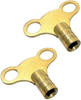 Nartel® Radiator Plumbing Bleed Bleeding Key Keys Solid Brass Vent Venting Air Valve (Pack of 2)
