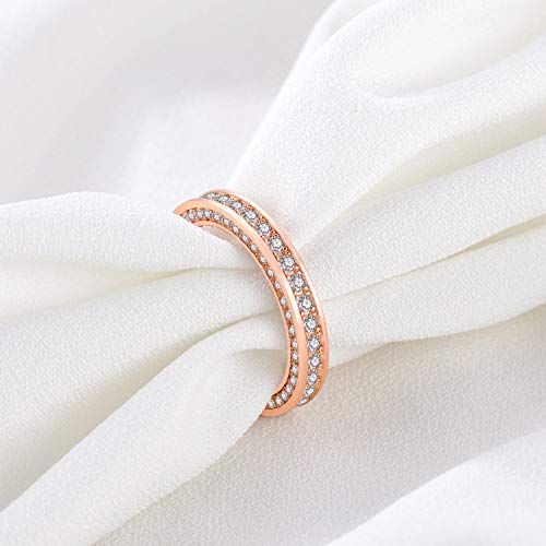 925 Sterling Silvers Cubic Zirconia Eternity Engagement Wedding Band Width 3MM Size 4-124