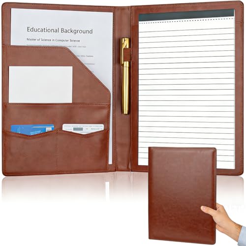 Padfolio Portfolio Binder, Faux Leather Folder, Resume Interview Legal Document