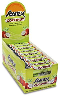 Savex Coconut Lip Balm Sticks 24ctx0.15oz