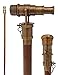 Brass Nautical Telescope Walking Stick Antique Finish Costume Wooden Cane Foldable Rosewood Stick Steampunk Style