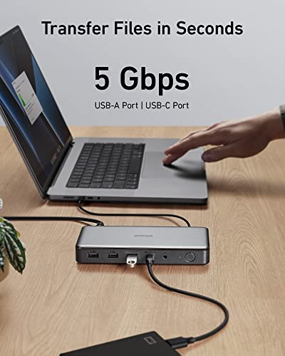 Macbook Pro Docking Station, Anker Triple Display 564 Usb-C Docking Station (10-In-1, For Macbook), Dual 4K Hdmi And Displayport, 4 Usb Data Ports For Macbook Pro, Dell, Hp, Thinkpad Laptops And More #TOP5