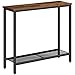 Produktbild HOOBRO Schmal Konsolentisch mit den Ablageregalen, 75 x 24 x 75 cm Beistelltisch, Flurtisch, Ausstellungstisch, Sofatisch, für Eingang, Flur, Vintagebraun-Schwarz EBF74XG01