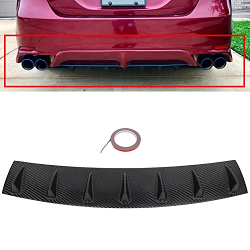 ZSPART Rear Bumper Lip Shark Fin Spoiler PP Fits for Most Cars Universal 34
