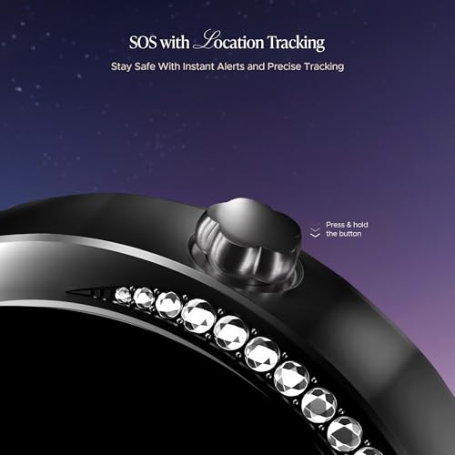 Image of Boat Enigma Gem Women's Luxury Smart Watch w / 1.19 inch (3.02cm) AMOLED Display, Emergency SOS Live Location Sharing, Female Wellness, Watch Face Studio, BT Calling, Watch for Woman (Metallic Black)