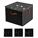 Debfhzzn Schuh Organizer Aufbewahrung, 16 Fächer Verstellbarer Schuh Aufbewahrungs Organizer mit Transparentem Staubschutz, Faltbare Schuh Aufbewahrungstaschen, Schuh Organizer Box mit Griff