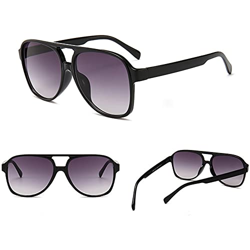 Image of LASPOR Vintage Retro Sunglasses for Women and Men Large Frame Classic 70s Glasses Squared Aviator Shades UV400 Protection