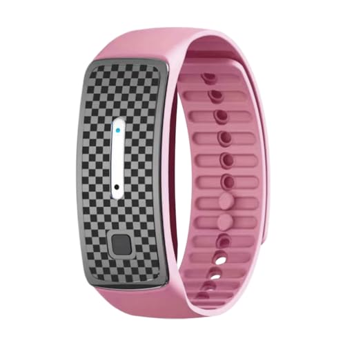 Kexpery Bracelet anti-moustiques ultrasonique, 3 modes, anti-moustiques pour enfants et adultes, étanche, rechargeable, pour le camping, la pêche, les sports de plein air (rose)