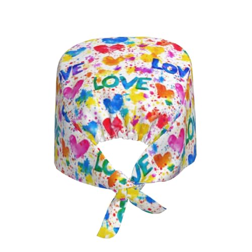 Image of Working Cap Scrub Cap with Sweatband Adjustable Unisex Tie Back Hat for Cleaning Farm Nursing