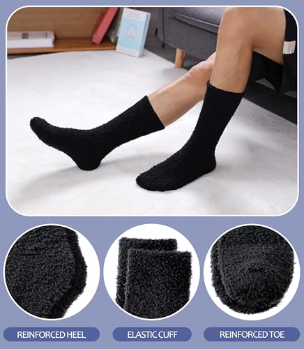 Image of MQELONG Fuzzy Socks for Men & Women Cozy Fluffy Winter Warm Slipper Socks