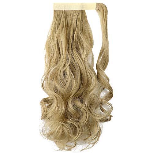 Felendy F227-KUAILEXINGQIU 18 Inch Ponytail Extension Wrap Around Curly Wavy Drawstring Pony Tail Hair Clip In Synthetic Hairpiece thumb #1