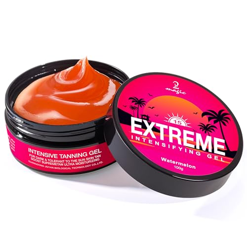 2Bmagic Shine Brown Tanning Gel Tan Accelerator Gel Intensive Tanning Oil for Outdoor Sun & Tanning Beds (watermelon)