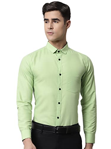 Image of Majestic Man Slim Fit Solid Cotton Blend Formal Shirt for Men