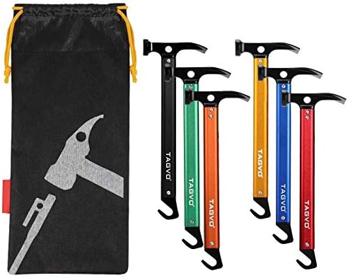 TAGVO Camping Hammer, Multifunction Outdoor Camping Mallet Aluminum Tent Hammer with Tent Stake Remover
