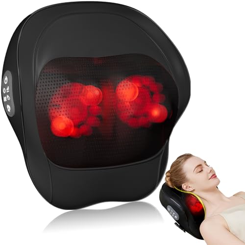 17% off - Rechargeable Back and Neck Massager with Heat,U6 New Upgrade Back Massager for Pain Relief Deep...