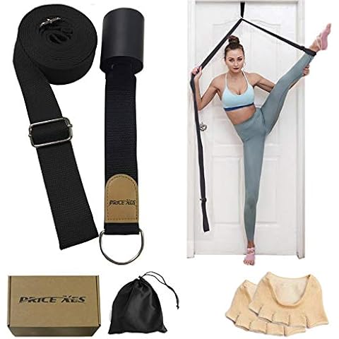 Yoga Stretch Strap - to Improve Leg Stretching - Perfect Home Equipment for Ballet, Dance, Warm upand Gymnastic Exercise - Excellent Gift for Your Friends, Children, and Loved Ones (Black+Toe Socks) Cover