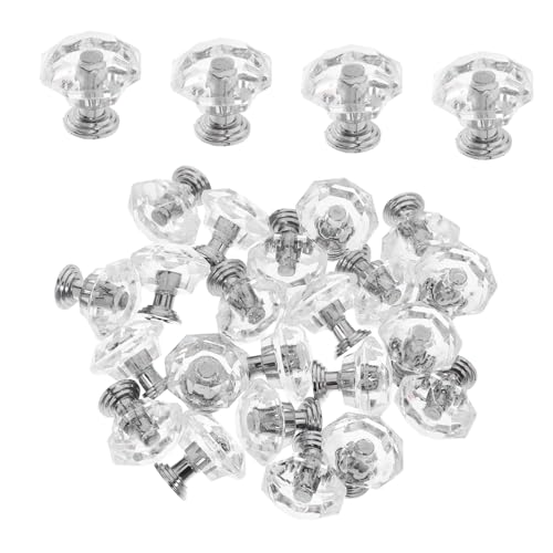 SOPOTUTU 26 piezas Tiradores Acrílicos Transparentes para Muebles Manijas para Armarios y Tiradores Modernos Ergonómicos para Puertas de Armario Cómodos y Duraderos para Decoración Hogar
