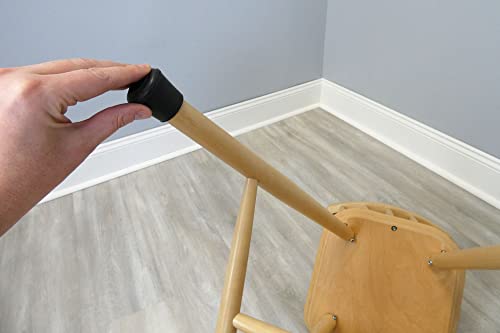 Shepherd Hardware 8759E Tampas de perna de cadeira de borracha com diâmetro interno de 1,5 cm, pacot