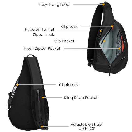 Image of Sherpani Esprit, Anti Theft Sling Bag, Crossbody Backpack (Carbon)