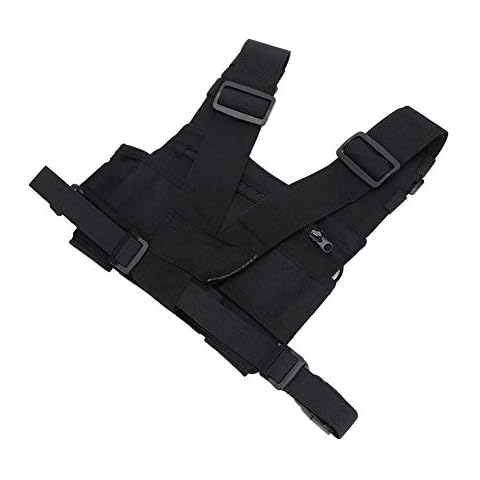 Bolsa de Pecho para Hombres y Mujeres, Paquete Frontal de Arnés de Pecho, con Correa de Hombro Ajustable, Compatible con Todos los Arneses de Radio, para Policía, Sitio de Construcción, etc Cover
