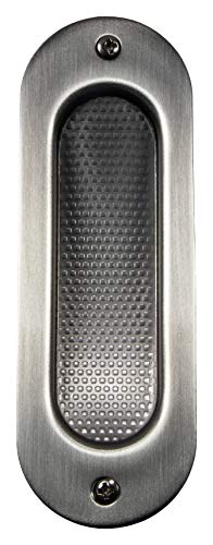 Diseño de concha de mango de agarre GedoTec de entrada para puerta corredera NIRA con mango de acero inoxidable cepillado mate | 120 x 40 mm | Con función de serrado en el interior de la superficie de | Sin luz, 1 pieza