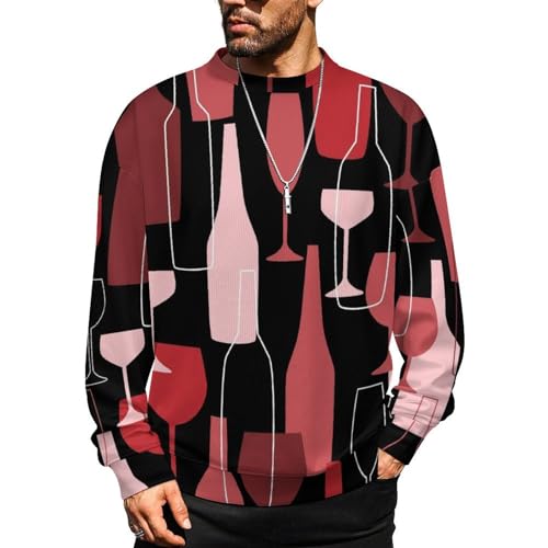 MoBlinko Mens Crewneck Sweater Colorful Seafood Mens Sweater Sweaters for Men Long Sleeve Lightweight Pullover