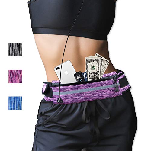 Armband Wristband for Smartphone Running - Phone Wrist Band Sleeve Arm Bag. Running Waist Bag Pack Belt - Adjustable Waistband with Pockets & Headphone Hole for Women Men Workouts Travel Hiking