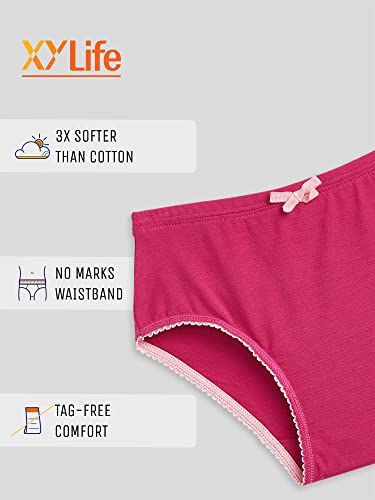 Image of XY Life Primary Modal Hipsters for Girls, Relaxed Fit, Solid