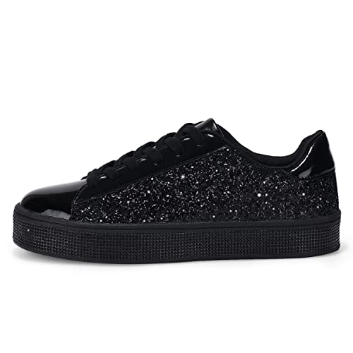 Womens Glitter Wedding Sneakers Neon Dressy Sequin Sparkly Sneakers Rhinestone Bling Bridal Shoes Shiny Tennis Shoes2