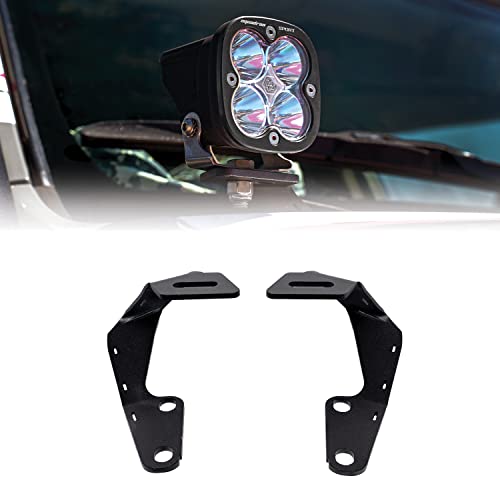 Low Profile Ditch Light Brackets for 2010-2023 Toyota 4Runner 5th Gen | Made in The USA | Rago Fabrication | Quick & Easy Installation | Driver & Passenger Side Pair | Hood Hinge Mounted